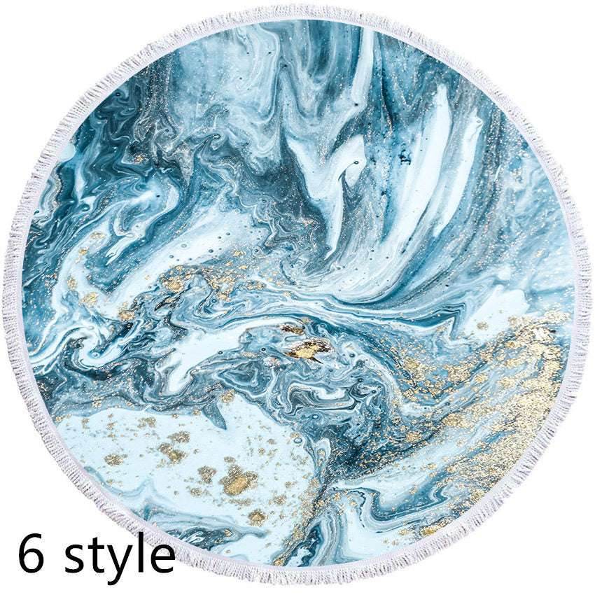 Round Microfiber Beach Towel – Soft & Printed - Pasha