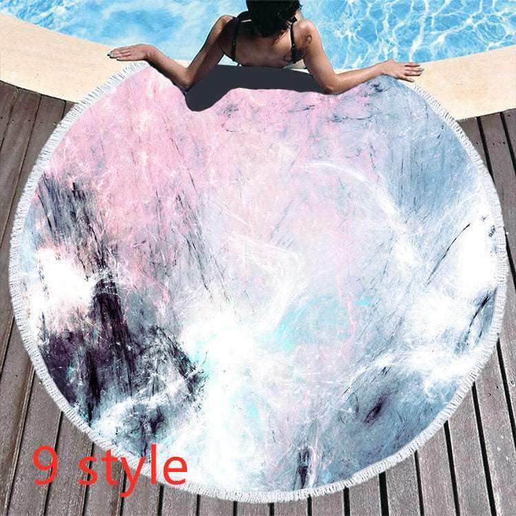 Round Microfiber Beach Towel – Soft & Printed - Pasha