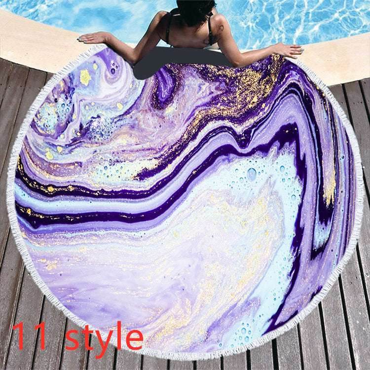 Round Microfiber Beach Towel – Soft & Printed - Pasha