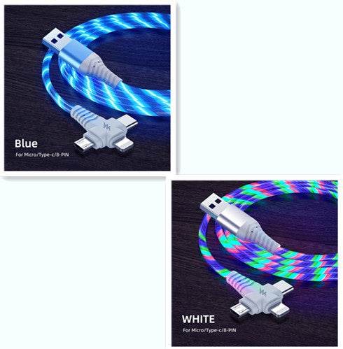 Fast 3-in-1 Charging Cable - Aluminum Alloy with Luminous Feature - Pasha