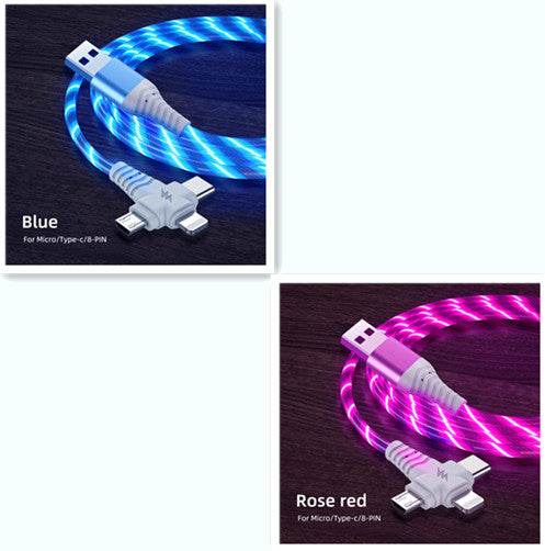 Fast 3-in-1 Charging Cable - Aluminum Alloy with Luminous Feature - Pasha