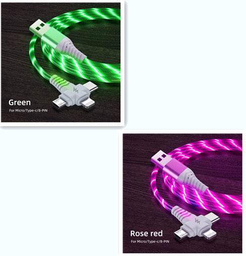 Fast 3-in-1 Charging Cable - Aluminum Alloy with Luminous Feature - Pasha