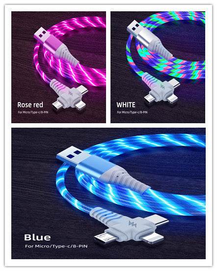 Fast 3-in-1 Charging Cable - Aluminum Alloy with Luminous Feature - Pasha