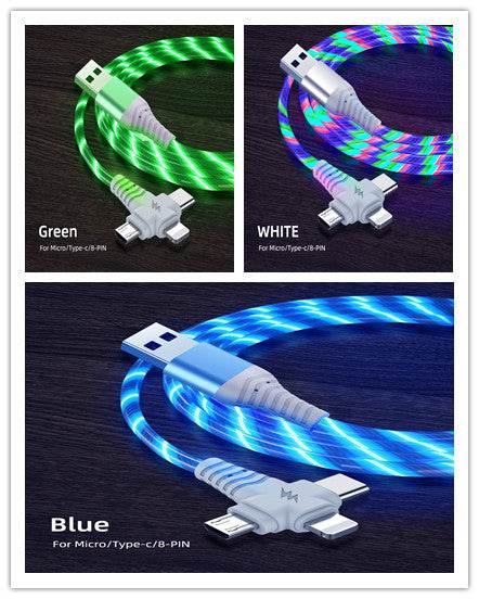 Fast 3-in-1 Charging Cable - Aluminum Alloy with Luminous Feature - Pasha
