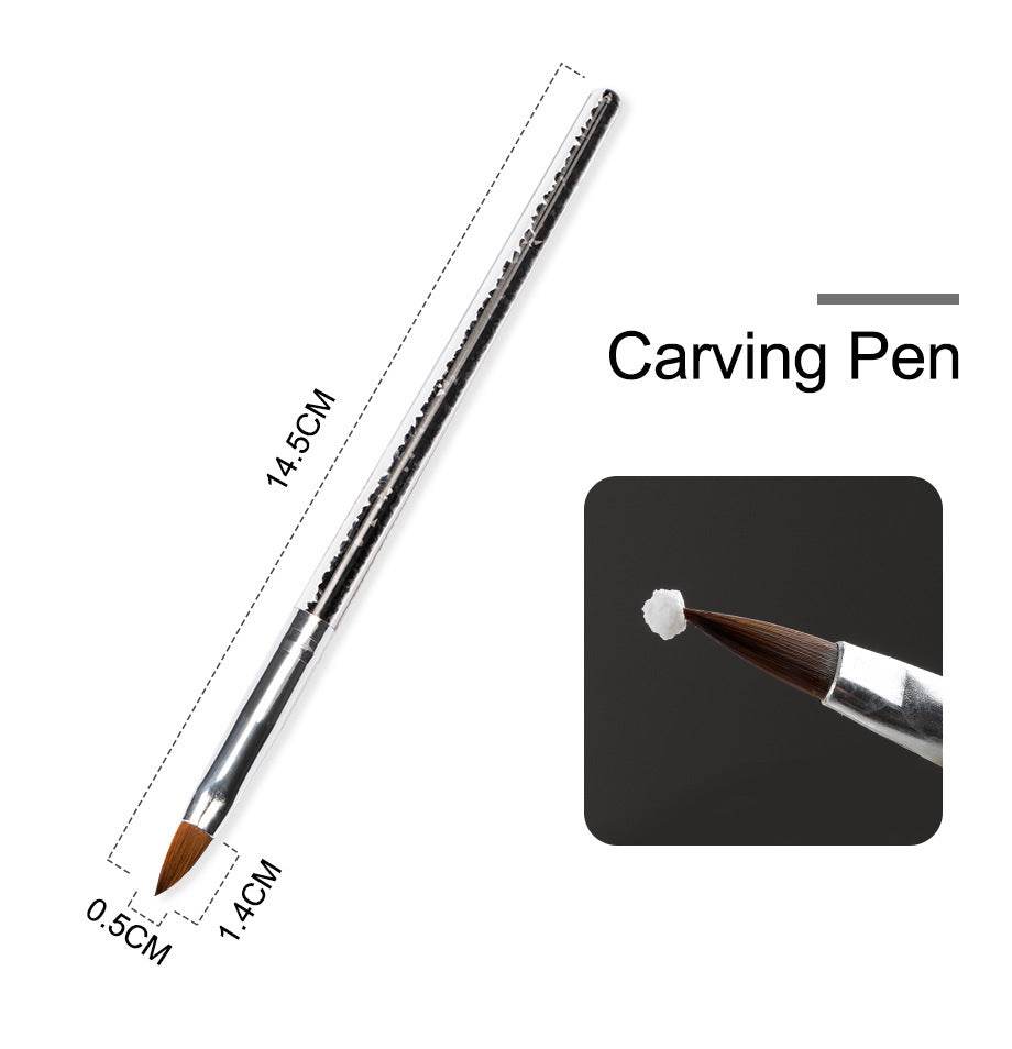 Nail Art Transparent Crystal Carving Powder Set – DIY Nail Extension & Carving Kit - Pasha