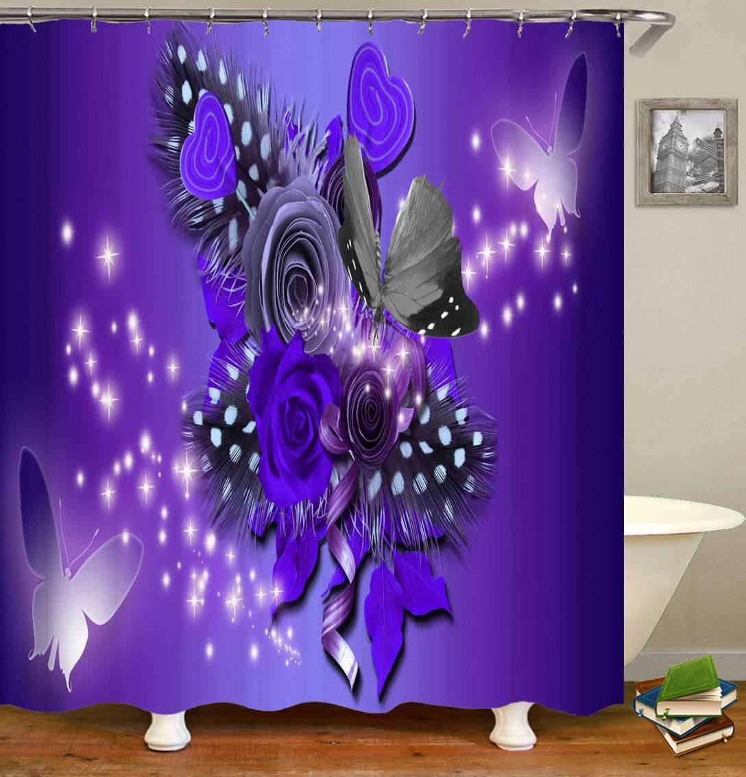 Butterfly Shower Curtain - Pasha