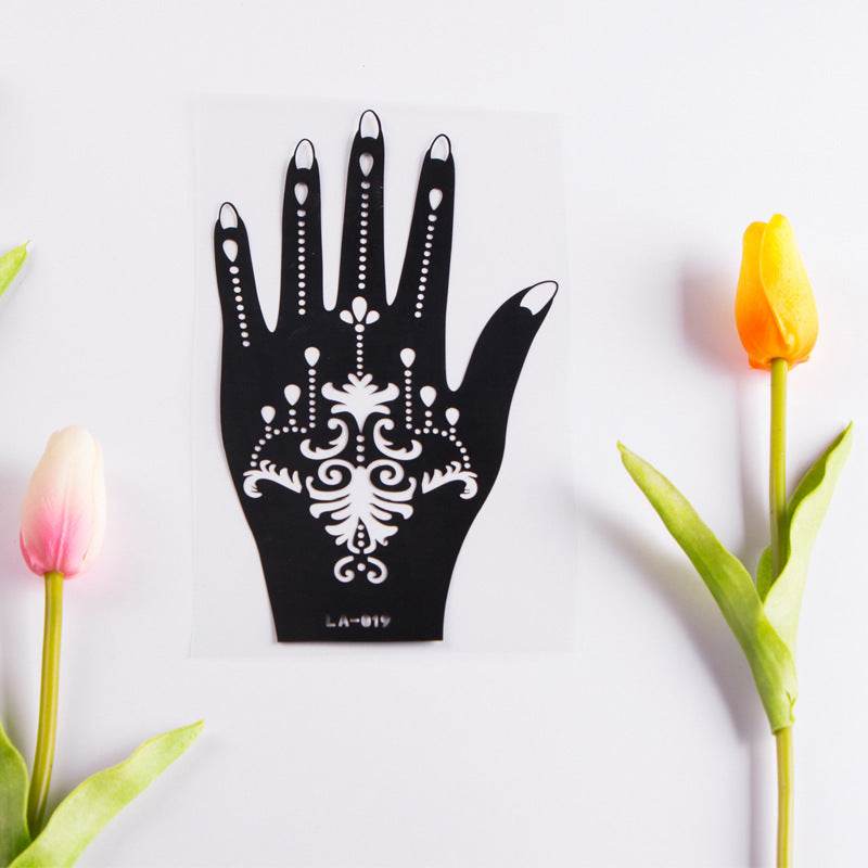 Hand Tattoo Stickers 2 sheets – Henna Stencil for Temporary Body Art - Pasha
