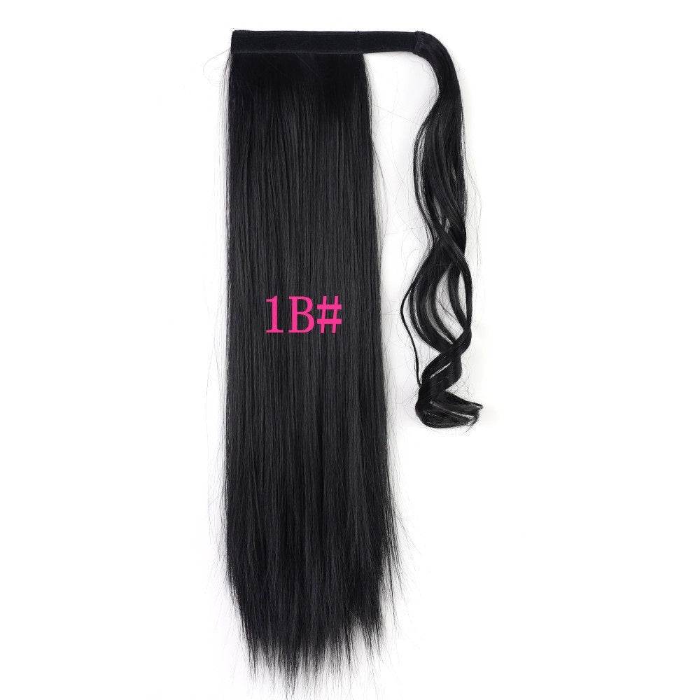 Long Straight Wrap Around Clip-In Ponytail Hair Extension – 22 Inch, Heat Resistant Synthetic Hair - Pasha