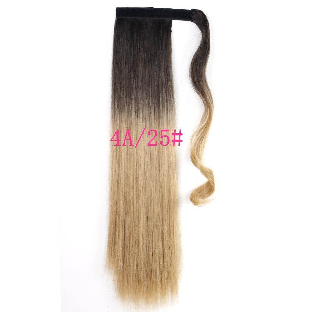 Long Straight Wrap Around Clip-In Ponytail Hair Extension – 22 Inch, Heat Resistant Synthetic Hair - Pasha
