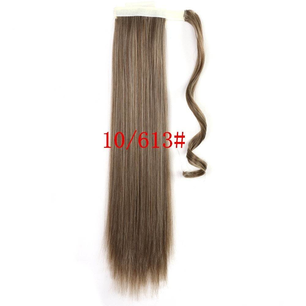 Long Straight Wrap Around Clip-In Ponytail Hair Extension – 22 Inch, Heat Resistant Synthetic Hair - Pasha