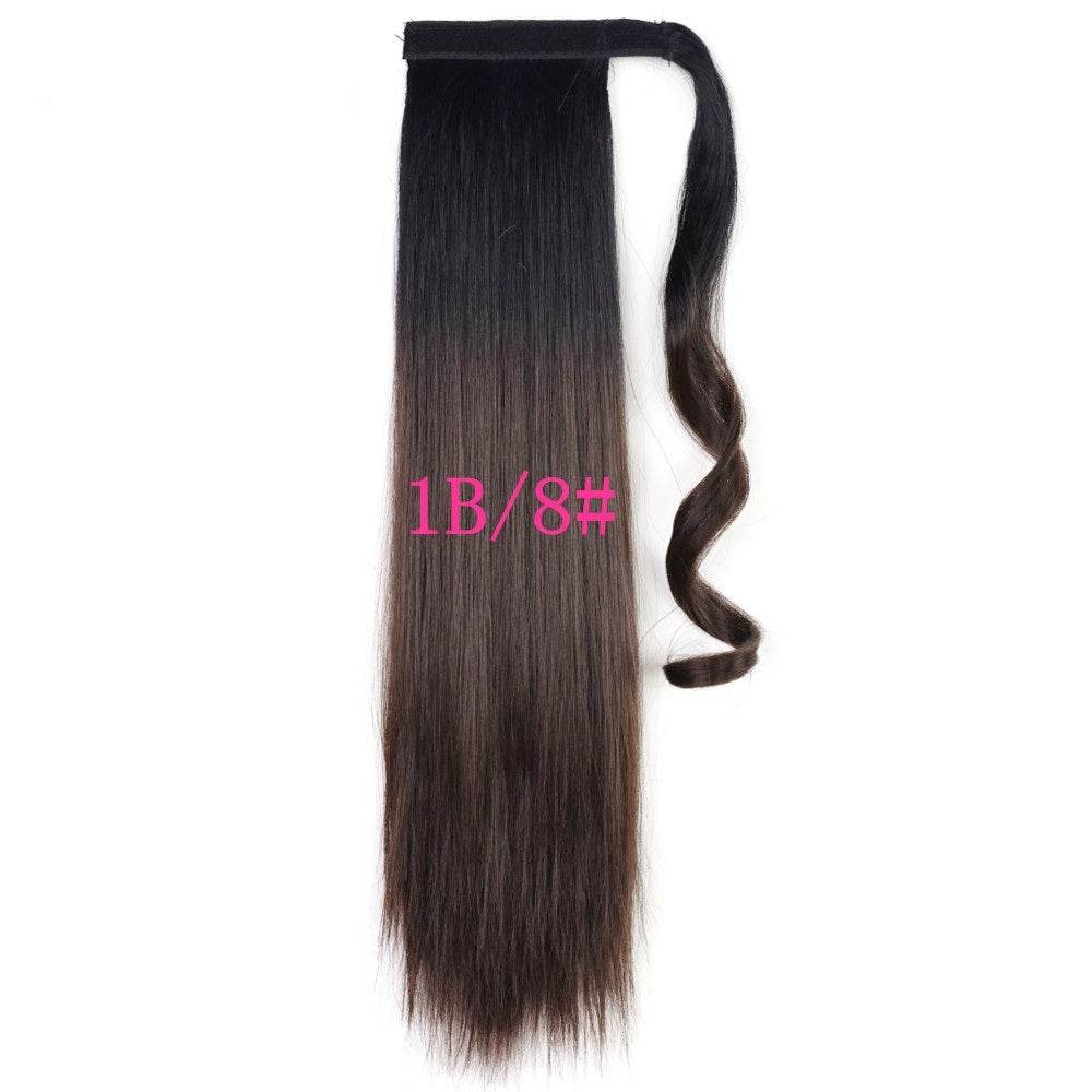 Long Straight Wrap Around Clip-In Ponytail Hair Extension – 22 Inch, Heat Resistant Synthetic Hair - Pasha