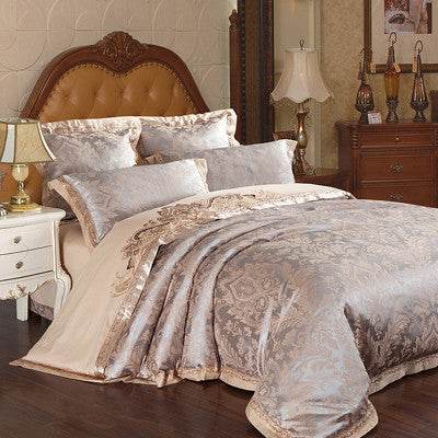 Satin Jacquard Wedding Bedding Set – Elegant & Genuine - Pasha