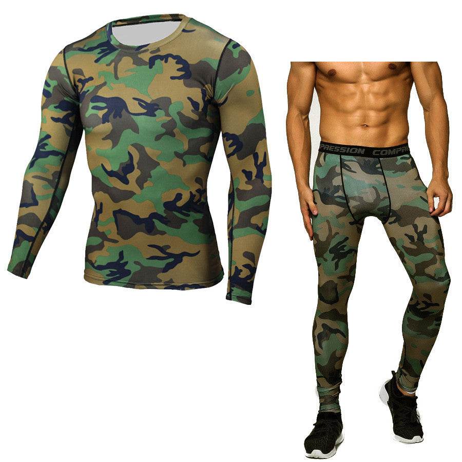 Men´s Camouflage Compression Baselayer Set for workouts - Pasha