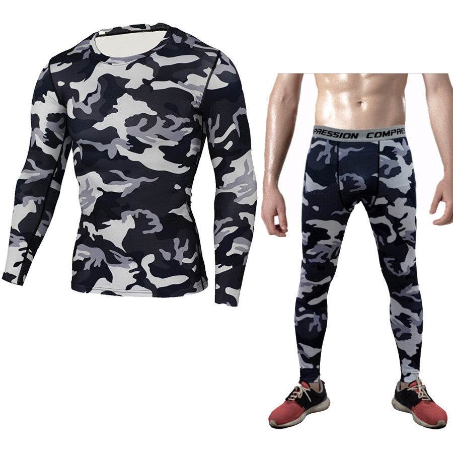 Men´s Camouflage Compression Baselayer Set for workouts - Pasha