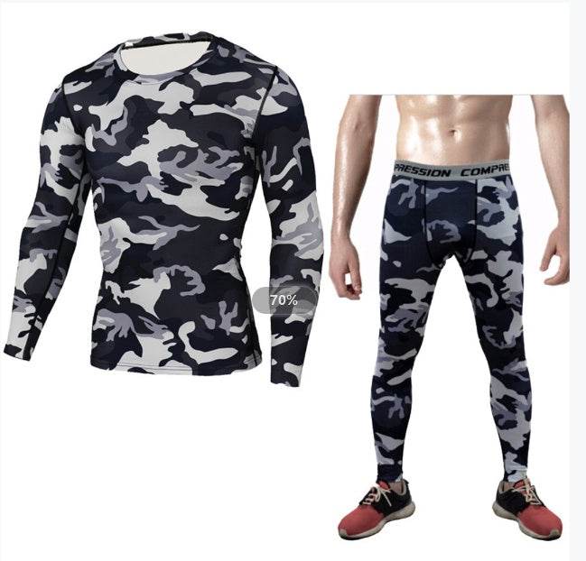 Men´s Camouflage Compression Baselayer Set for workouts - Pasha