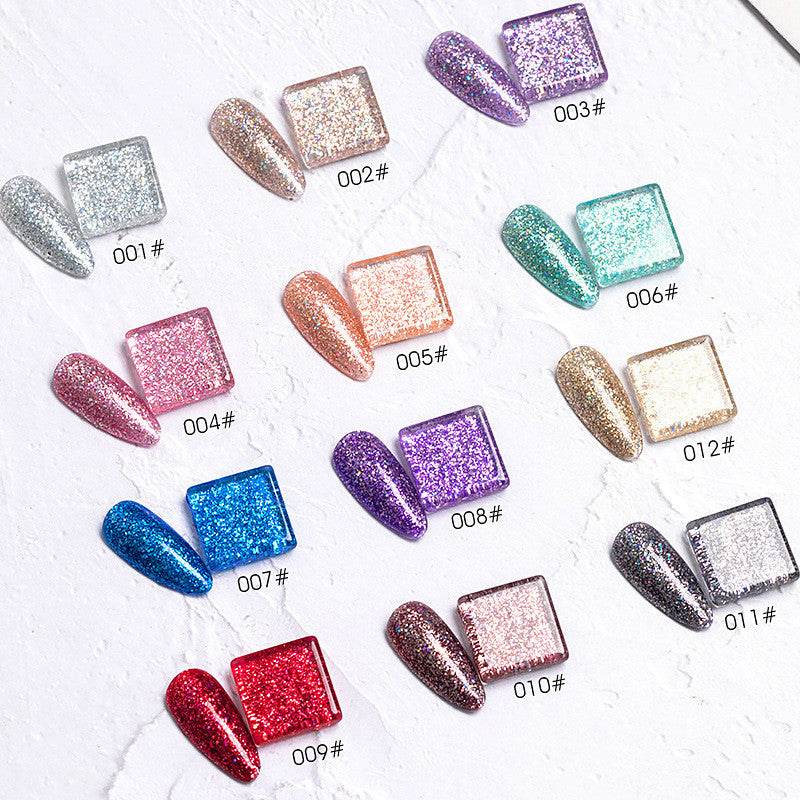 Flash Nail Polish - 2025 New Super Flash Micro Diamond Nail Shop Special Sequins - Pasha