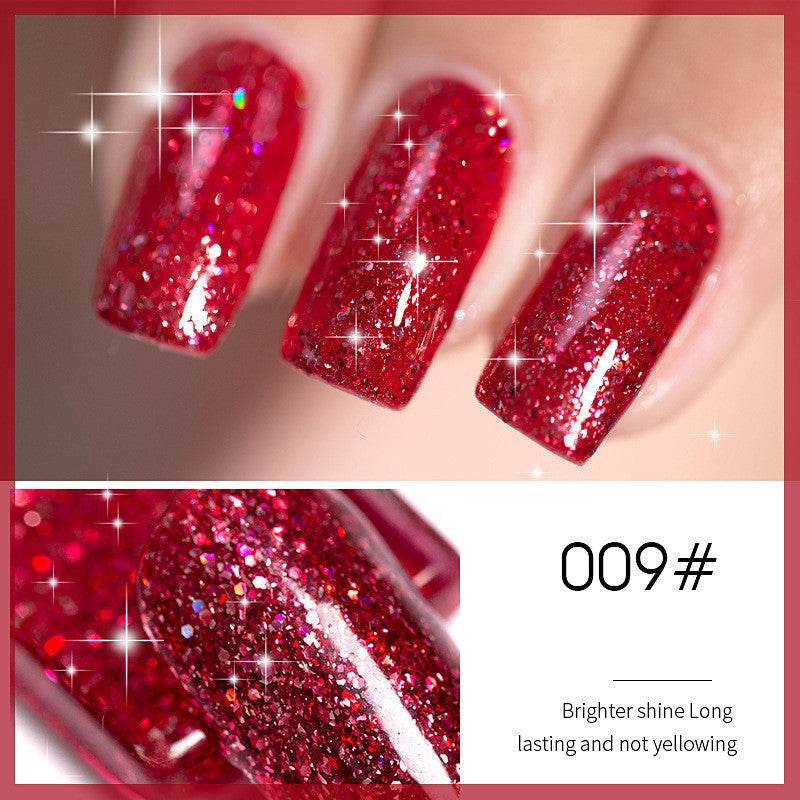 Flash Nail Polish - 2025 New Super Flash Micro Diamond Nail Shop Special Sequins - Pasha