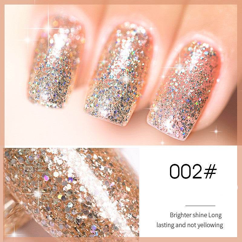 Flash Nail Polish - 2025 New Super Flash Micro Diamond Nail Shop Special Sequins - Pasha