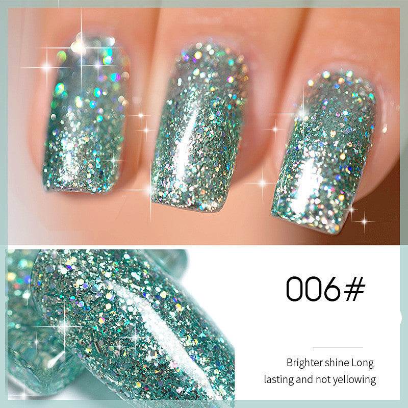 Flash Nail Polish - 2025 New Super Flash Micro Diamond Nail Shop Special Sequins - Pasha