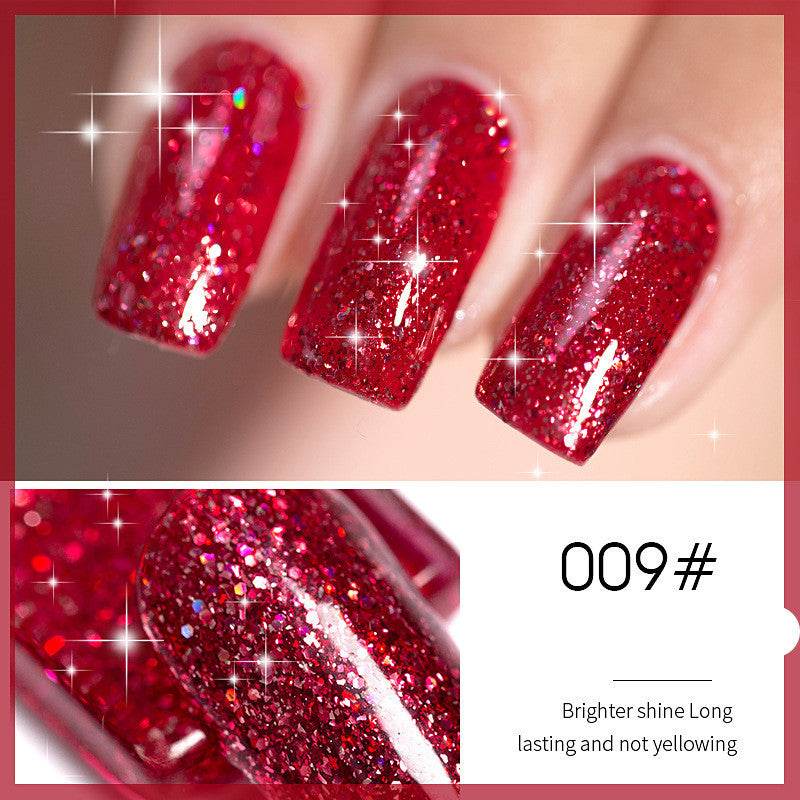 Flash Nail Polish - 2025 New Super Flash Micro Diamond Nail Shop Special Sequins - Pasha