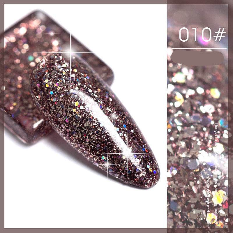 Flash Nail Polish - 2025 New Super Flash Micro Diamond Nail Shop Special Sequins - Pasha