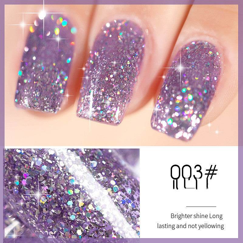 Flash Nail Polish - 2025 New Super Flash Micro Diamond Nail Shop Special Sequins - Pasha