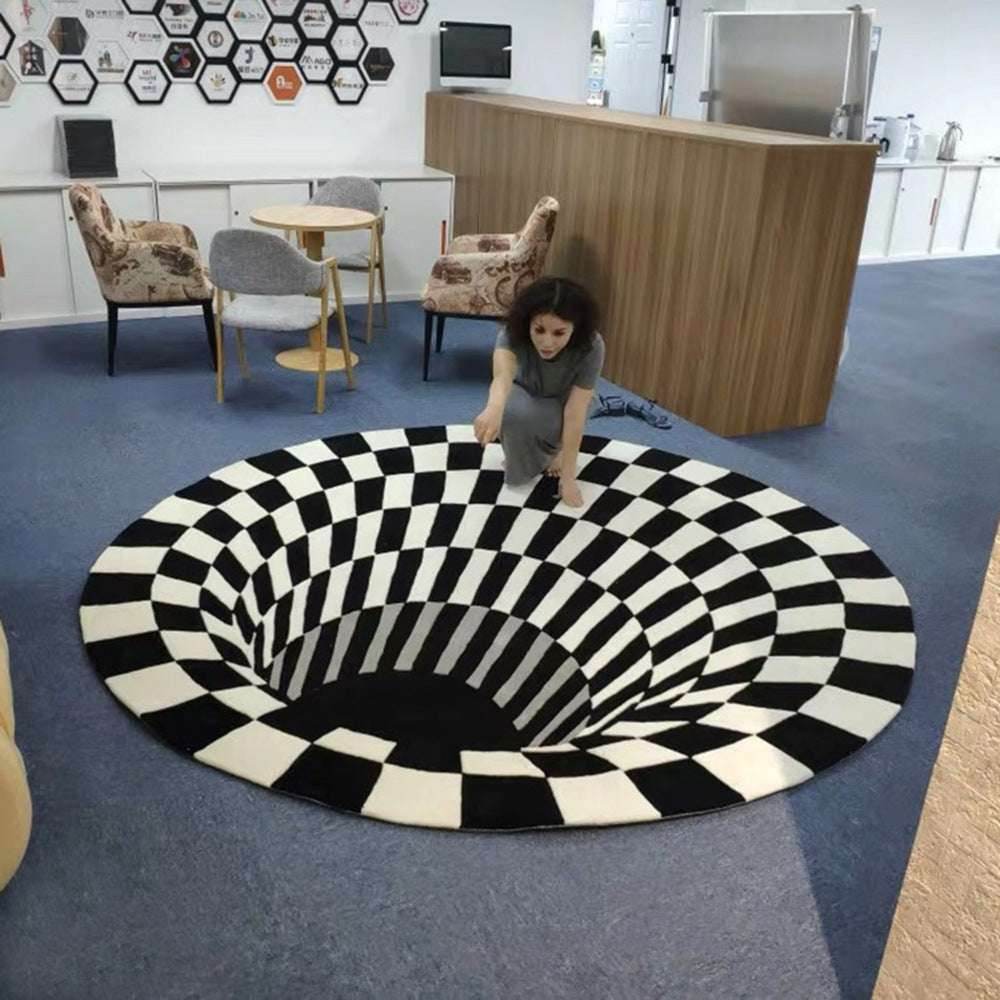 3D Illusion Vortex Carpet – Round & Stylish - Pasha