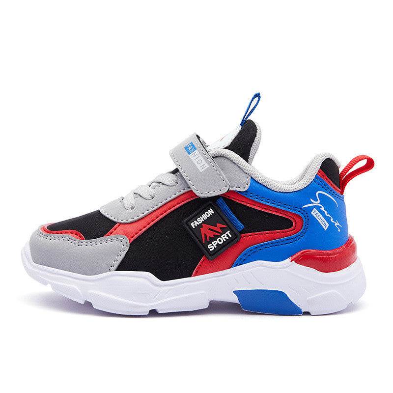Oldschool Shoes for Active Kids – Trendy Leather Sneakers with Velcro Closure - Pasha