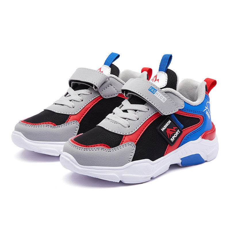 Oldschool Shoes for Active Kids – Trendy Leather Sneakers with Velcro Closure - Pasha