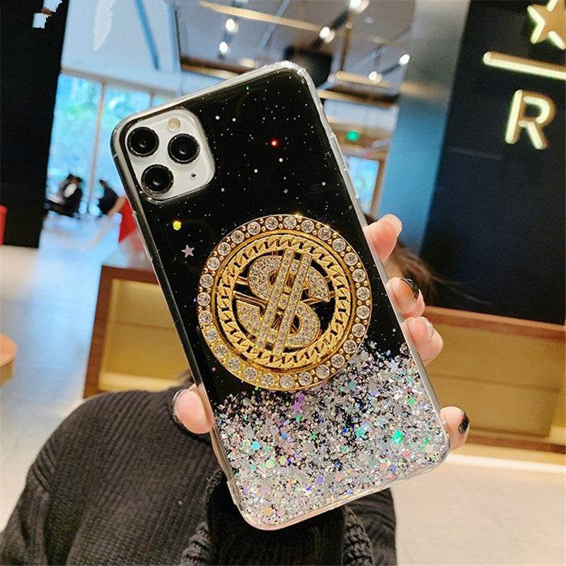 Luxury 3D Diamond Dollar Spinner iPhone Case – Glamorous & Protective TPU Cover - Pasha
