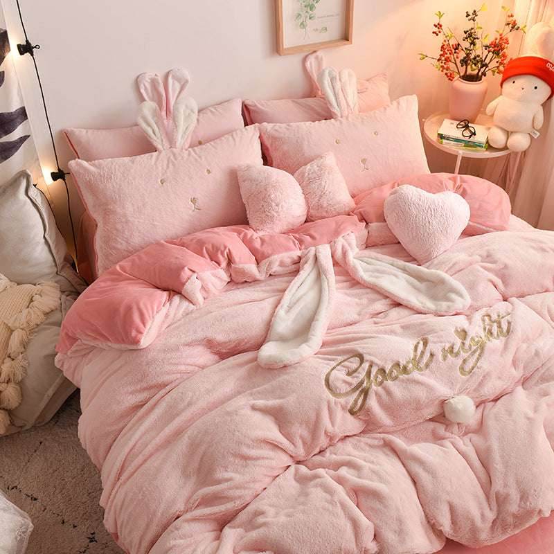 Girls' Velvet Princess Bedding Set - Pasha Store - Pasha