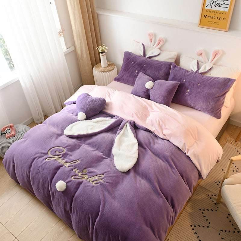 Girls' Velvet Princess Bedding Set - Pasha Store - Pasha