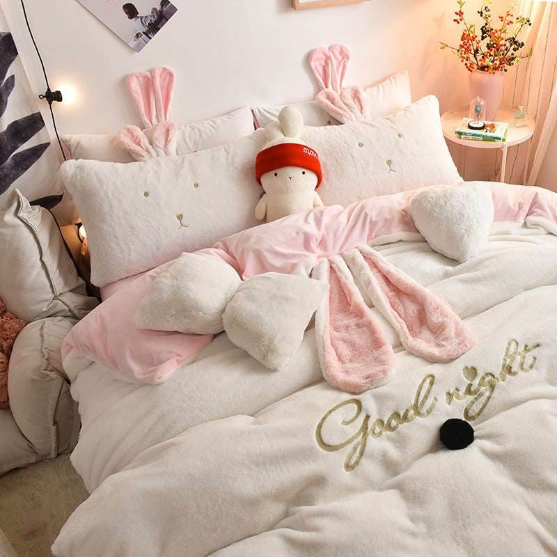 Girls' Velvet Princess Bedding Set - Pasha Store - Pasha
