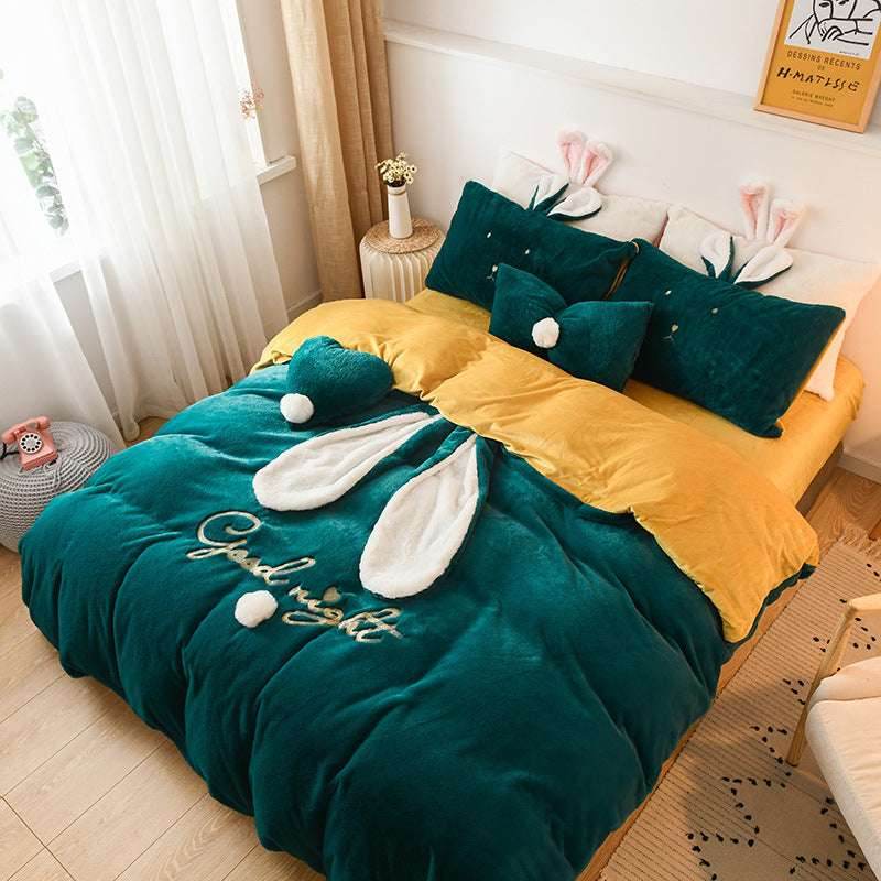 Girls' Velvet Princess Bedding Set - Pasha Store - Pasha