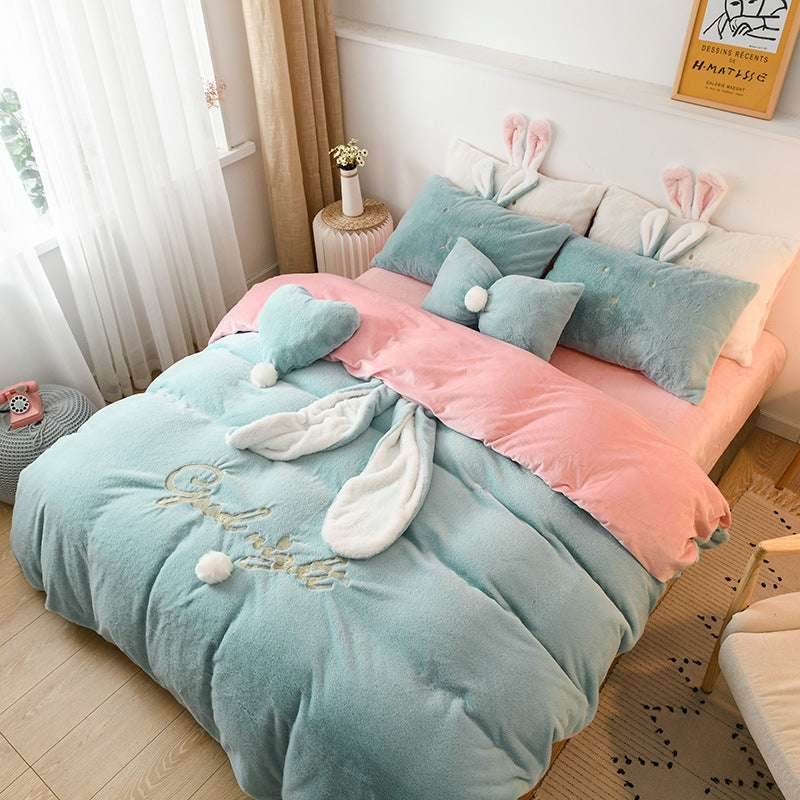 Girls' Velvet Princess Bedding Set - Pasha Store - Pasha
