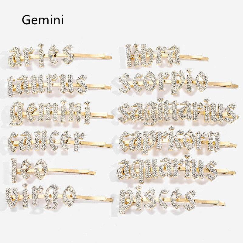 Constellation Word Clip - Personalized Hairpin - Pasha