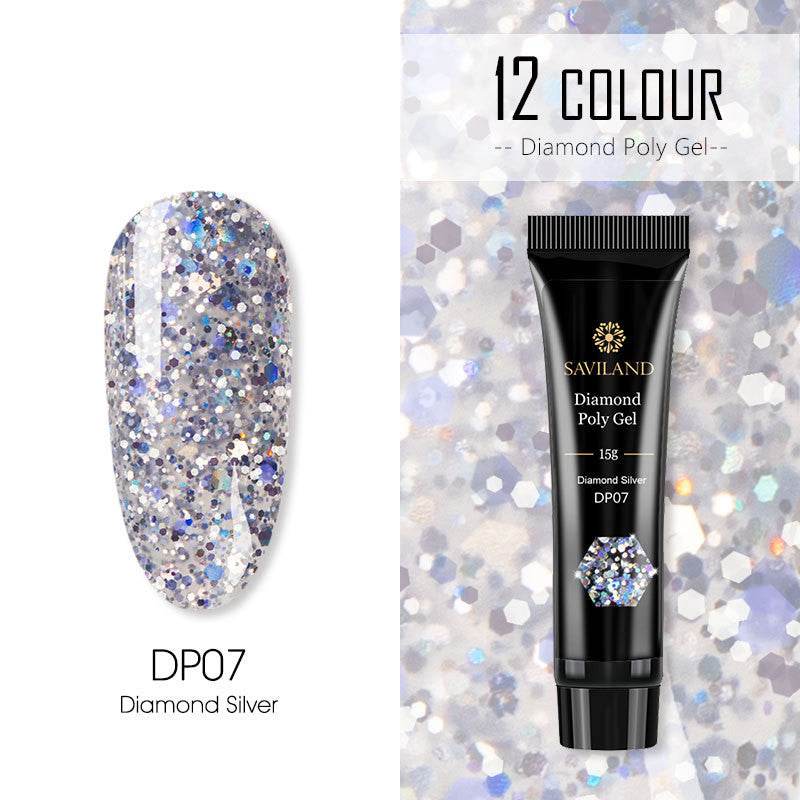 Colorful PolyGel with Glitter - Pasha
