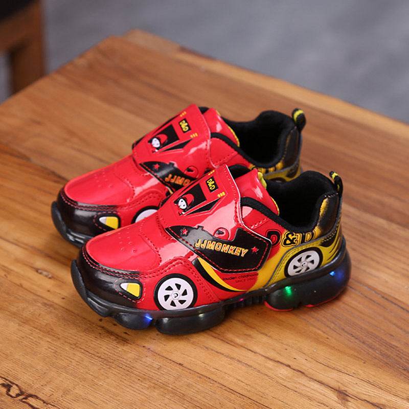 Kids Light-Up Running Shoes – Waterproof Sneakers with Cartoon Design - Pasha