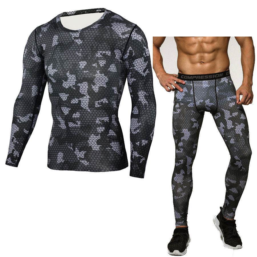 Men´s Camouflage Compression Baselayer Set for workouts - Pasha