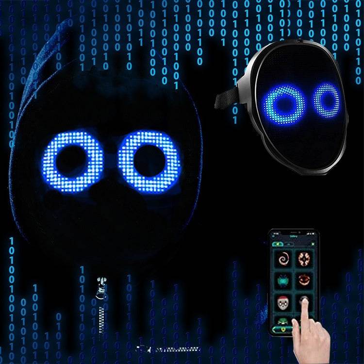 LED Glow Face Mask - Ergonomic Halloween & Party Mask for Unforgettable Celebrations - Pasha