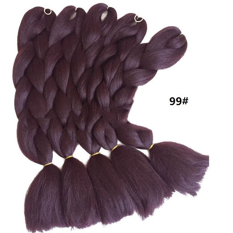 Jumbo 24 Inch Braiding Hair Extensions – High Temperature Fiber, Smooth Texture, Permable, for Kids and Women - Pasha
