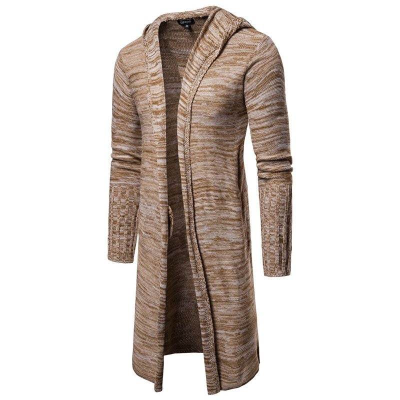 Men´s Hooded Trench Cardigan Blouse-hooded collar - Pasha