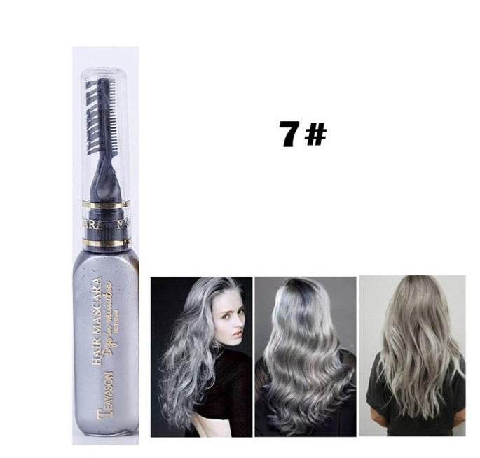 Temporary Hair Dye Mascara – 13 Vibrant Colors for Creative and Safe Hair Styling - Pasha