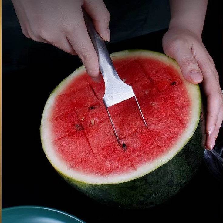 Watermelon Fork Slicer 2-in-1 – Stainless Steel Fruit Cutter for Easy Slicing - Pasha