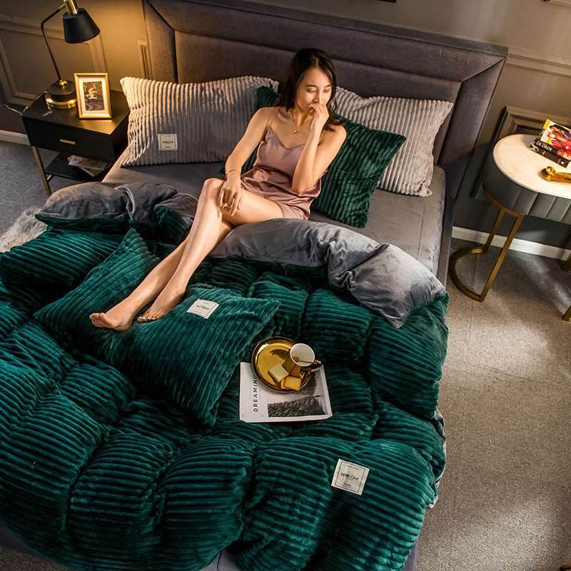 Velvet Duvet Cover Set - Pasha