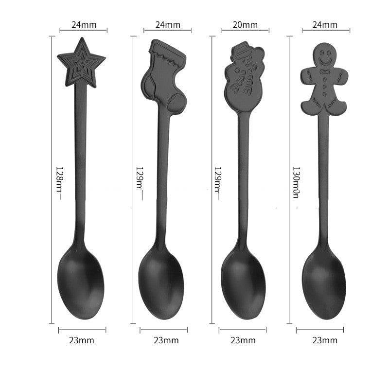 Cartoon Christmas Spoon Gift Set – Festive Stainless Steel Spoon for Kids with Floral & Cartoon Design - Pasha