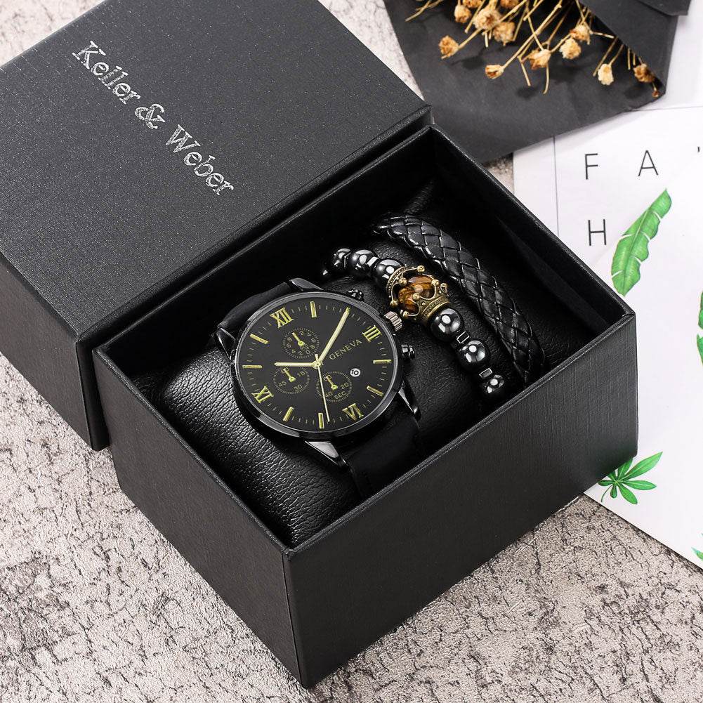 Elegant Gift Set for Men – Quartz Watch with Accessories - Pasha