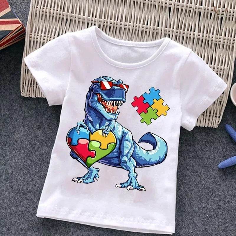 Kids With Autism T-Shirt – Puzzle Design Top for Children and Adults - Pasha