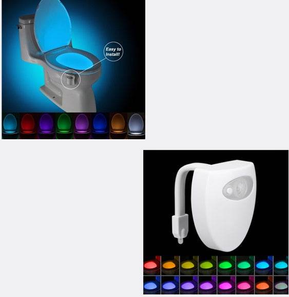 Automatic Induction LED Toilet Night Light – 8 Color Motion Sensor Bathroom Light - Pasha