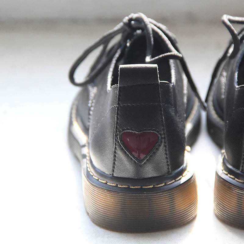 Retro Flat Leather Shoes for Women - Pasha